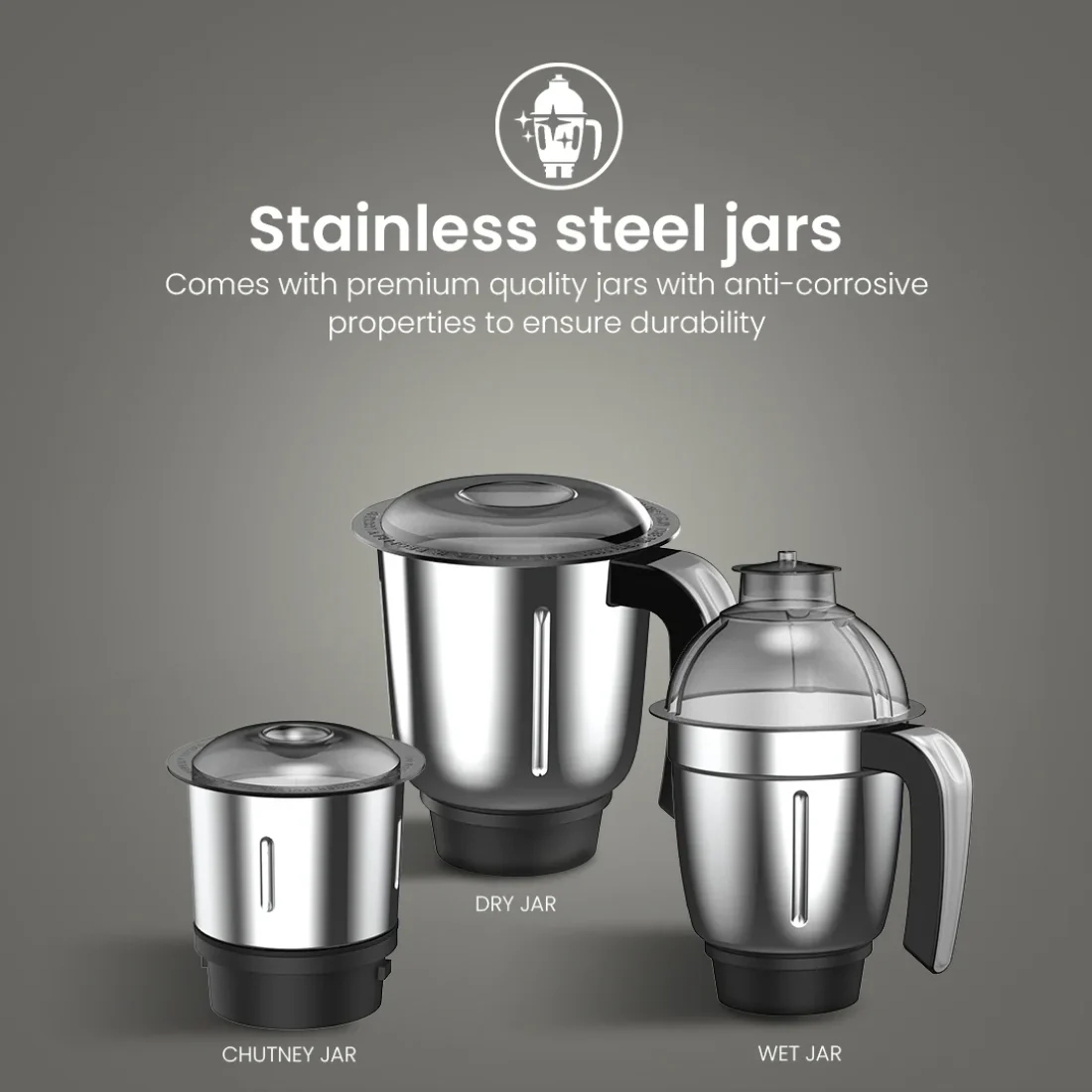 Crompton Boltmix Mixer Grinder 3 Jars 4